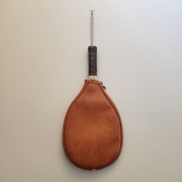 Vintage Burnt Orange Ektelon Flex Racquetball Racquet Small Leather Handle MCM - Picture 2 of 12